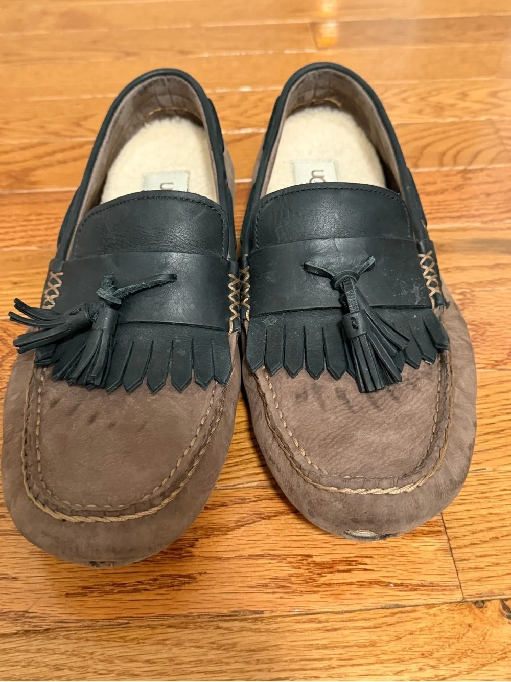 UGG Men’s Tassel Loafer Slippers in Brown and Black